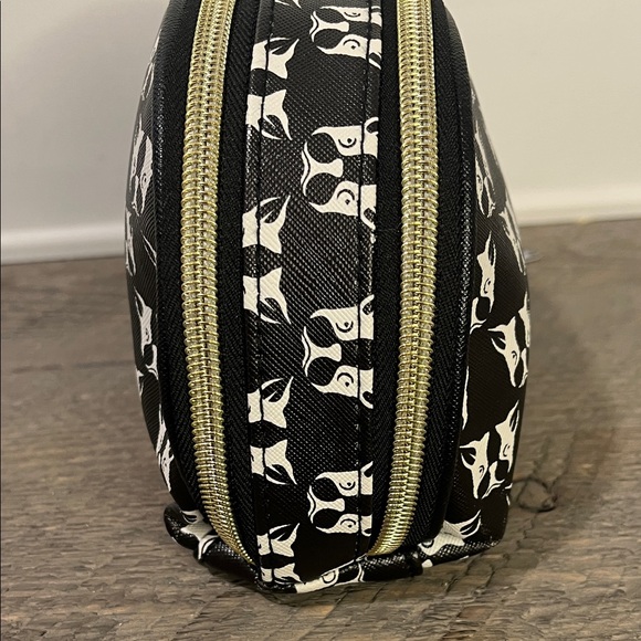 NWT - Dabney Lee - French Bulldogs Double Zippering Clutch Makeup Organizing - Picture 5 of 10